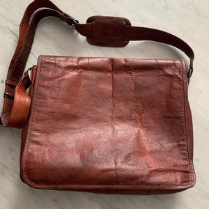 Real Leather Messenger Bag